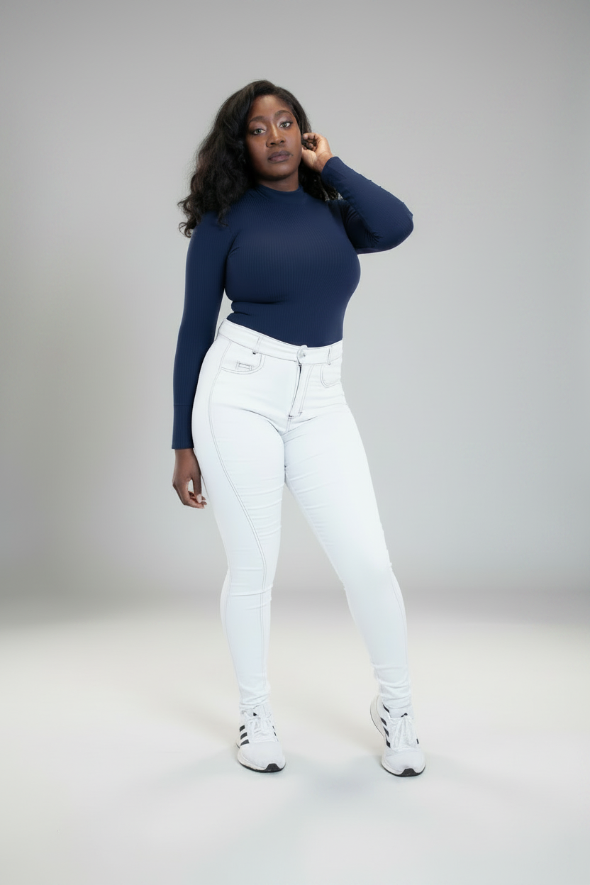 Flatter my curves skinny jeans (Limited Edition) - Blue Stitching