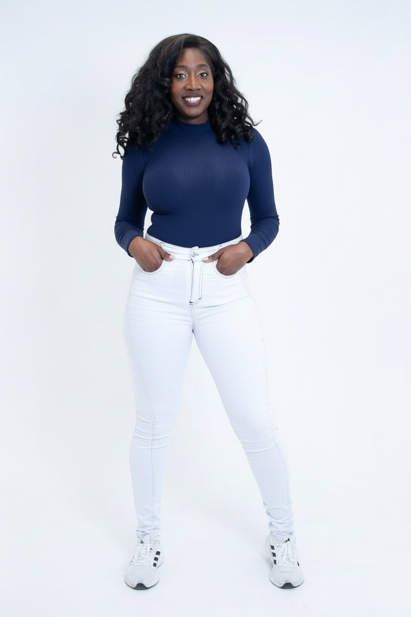 Flatter my curves skinny jeans (Limited Edition) - Blue Stitching