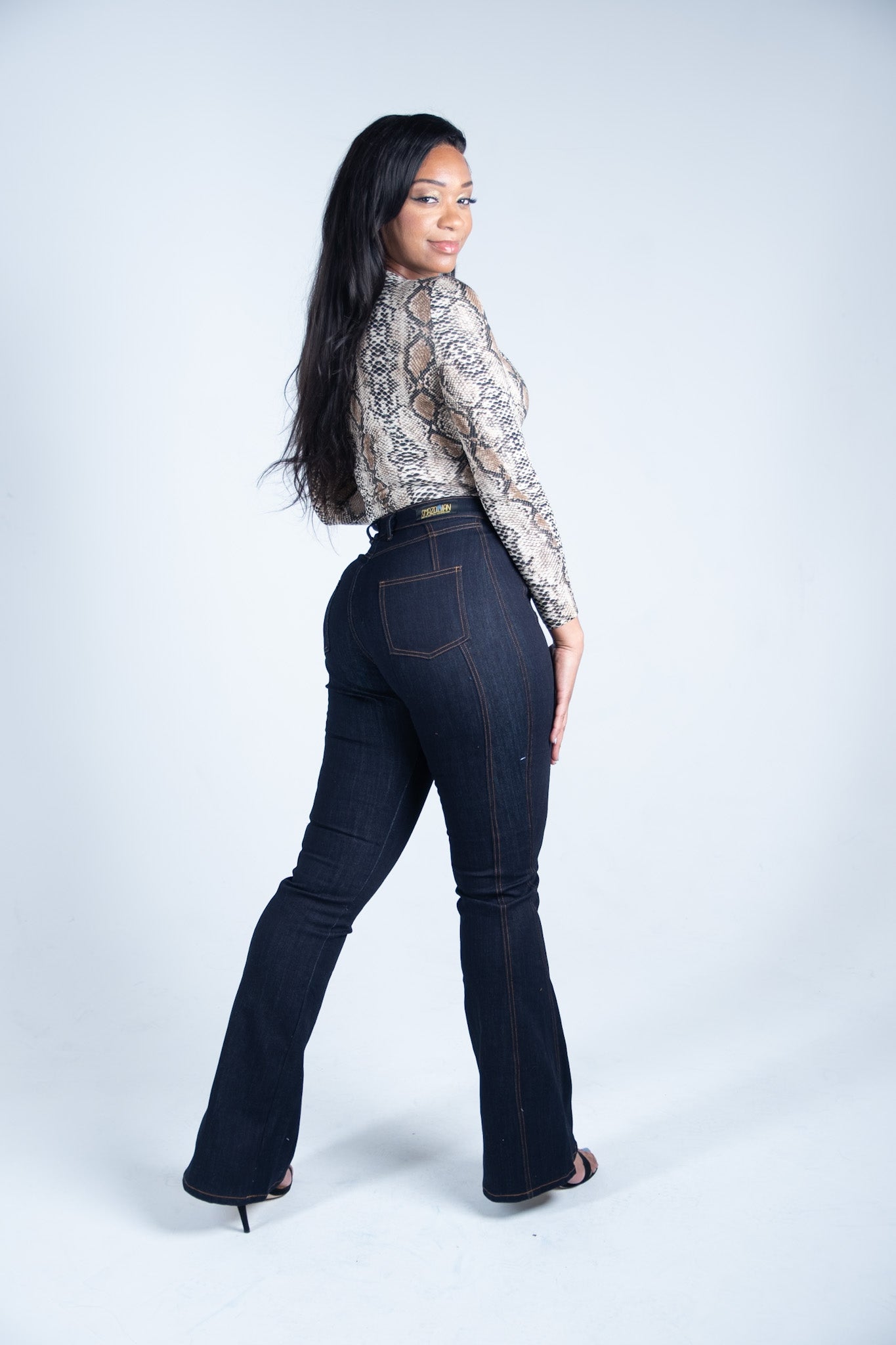 Tall Women Button Me Up Flare