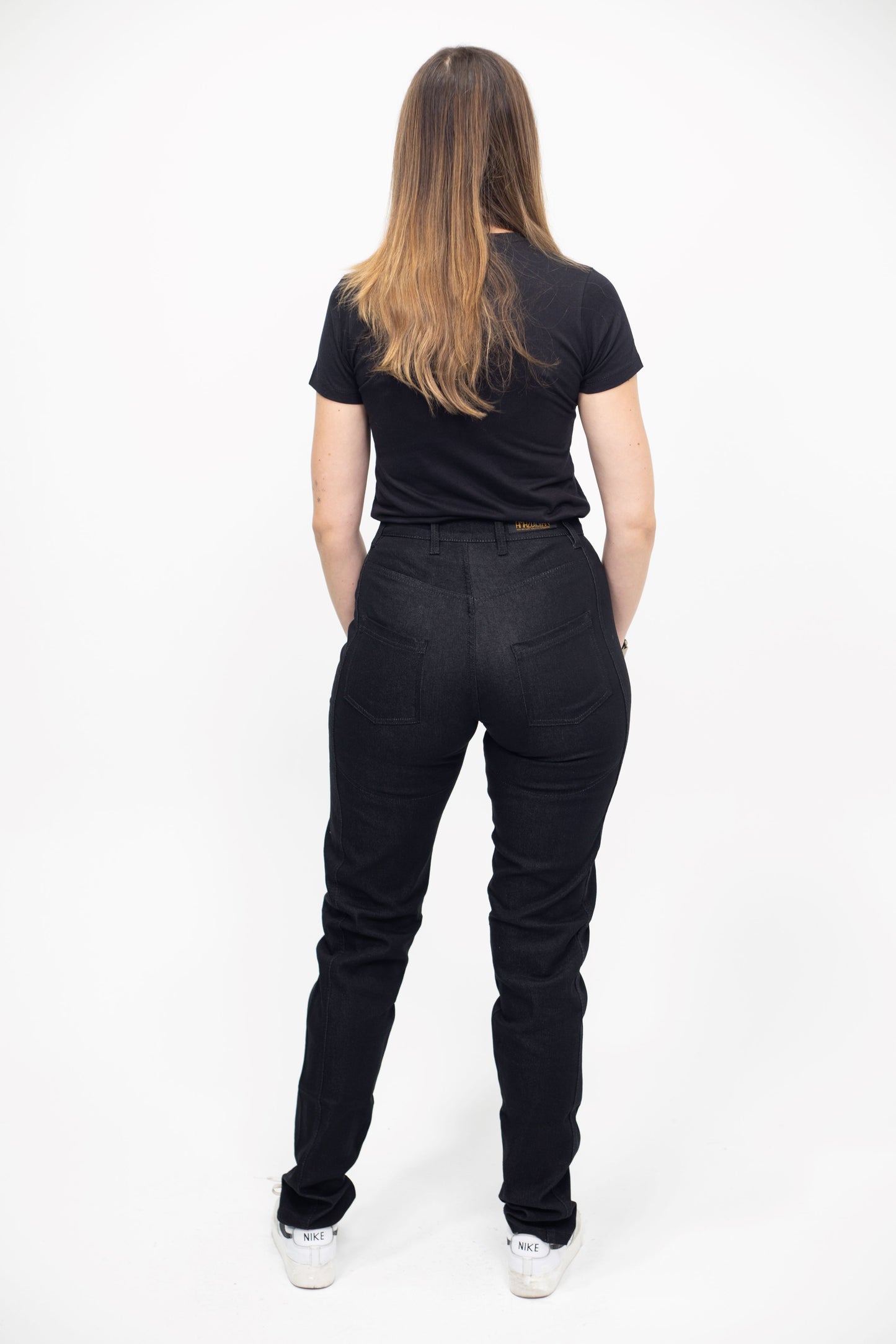 High waisted jeans - Black - 37 inch inseam