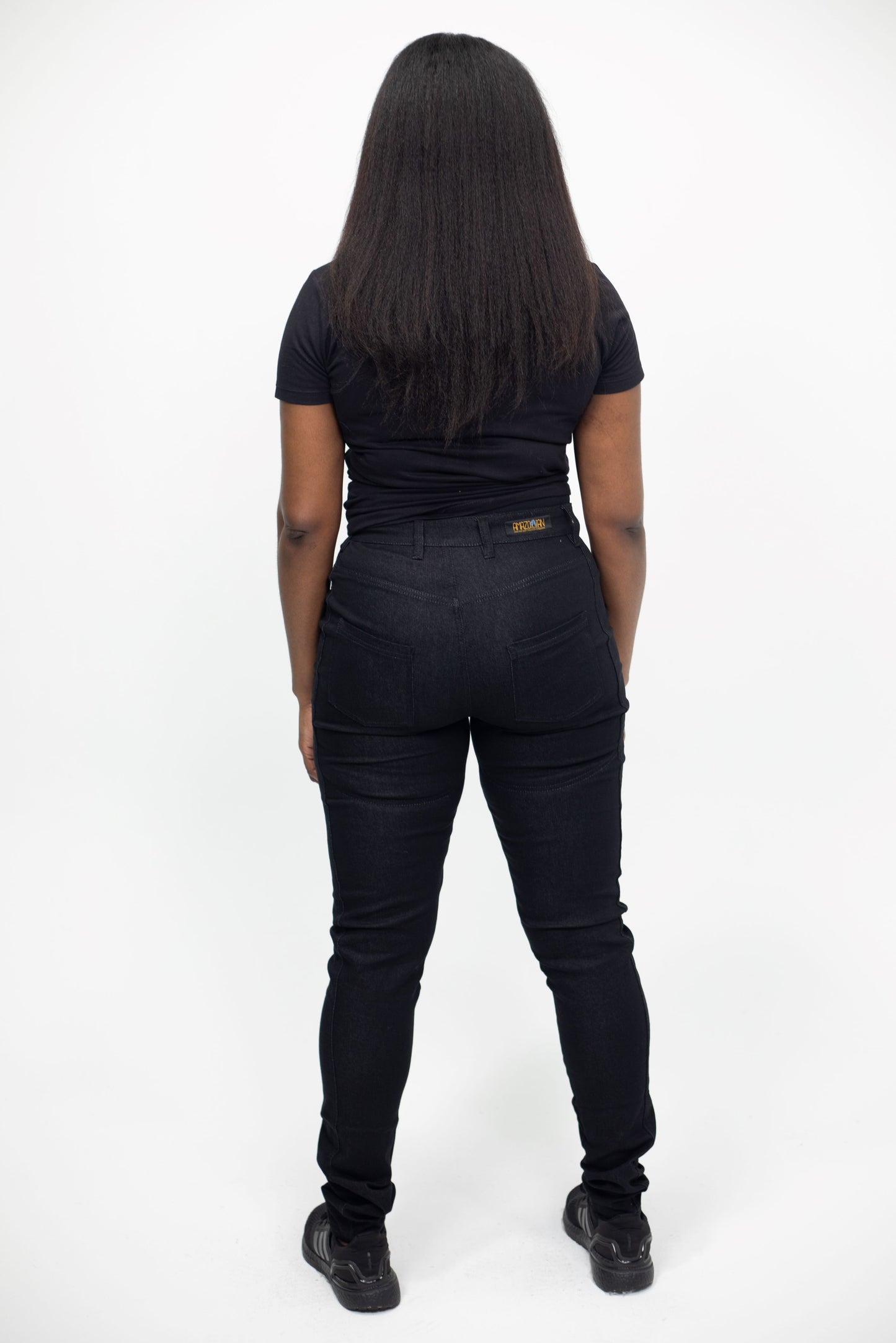 High waisted jeans - Black - 37 inch inseam
